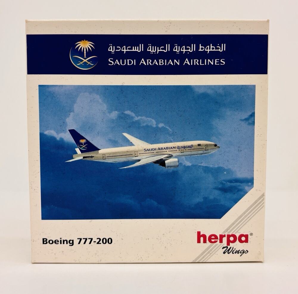 Herpa Wings 1:500 Saudi Arabian Airlines Boeing 777-200 Diecast 506373 New